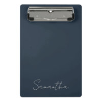 Elegante Nome Personalizado Azul Escuro