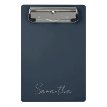 Elegante Nome Personalizado Azul Escuro