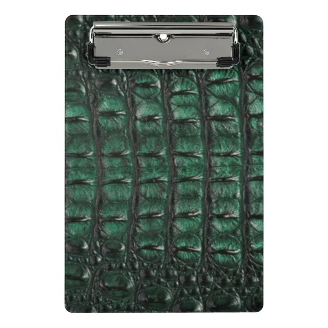 Mini Prancheta Emerald Crocodile Leather Luxury Exotic  Skin (Frente)