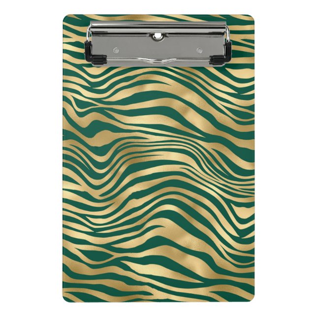 Mini Prancheta Emerald e Dourado Safari Series Design 4 (Frente)