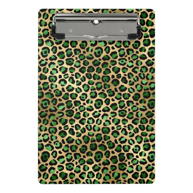 Mini Prancheta Emerald e Dourado Safari Series Design 8 (Frente)