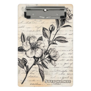 Mini Prancheta Esboço Floral Russo com Caligrafia - Idade (2)