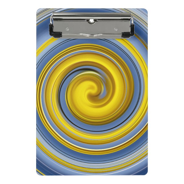 Mini Prancheta Espiral amarela e azul (Frente)