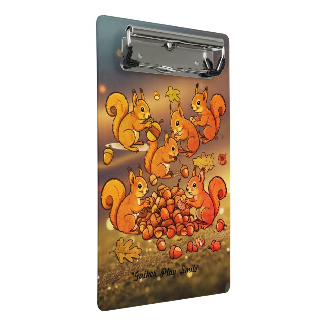 Mini Prancheta "Esquilos animados reunindo Loucos" (Inclinado)