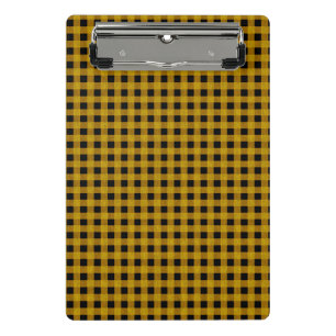 Mini Prancheta Estilo Lumberjack - tecido amarelo + suas ideias
