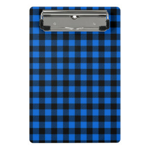 Mini Prancheta Estilo Lumberjack - tecido azul + suas ideias