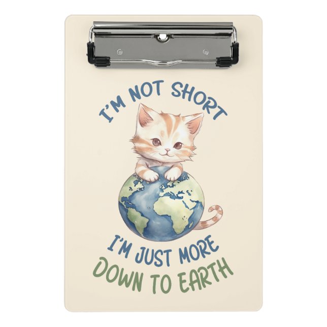 Mini Prancheta Eu não sou pequeno, só embaixo da terra - Gato bon (Frente)