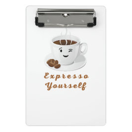Mini Prancheta Expresse-se – Camiseta de Café Sorridente e Divert