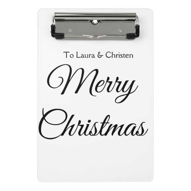 Mini Prancheta Feliz Natal adicionar nome texto presente personal (Frente)