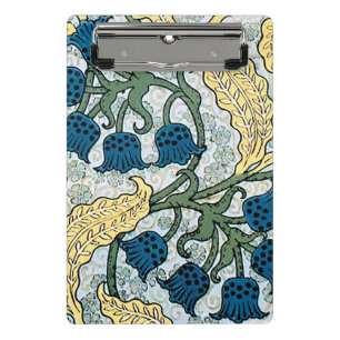 Mini Prancheta Floral Blue Flowers Lily Valley Repetindo