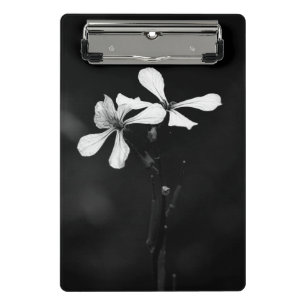 Mini Prancheta floral preto e branco mínimo