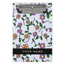 Flores coloridas, fundo azul, preto