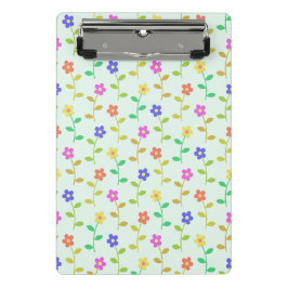 Mini Prancheta Flores Coloridas, Padrão Floral, Verde, Boho