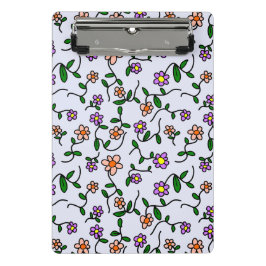 Mini Prancheta Flores Coloridas, Padrão Floral, Verde, Boho