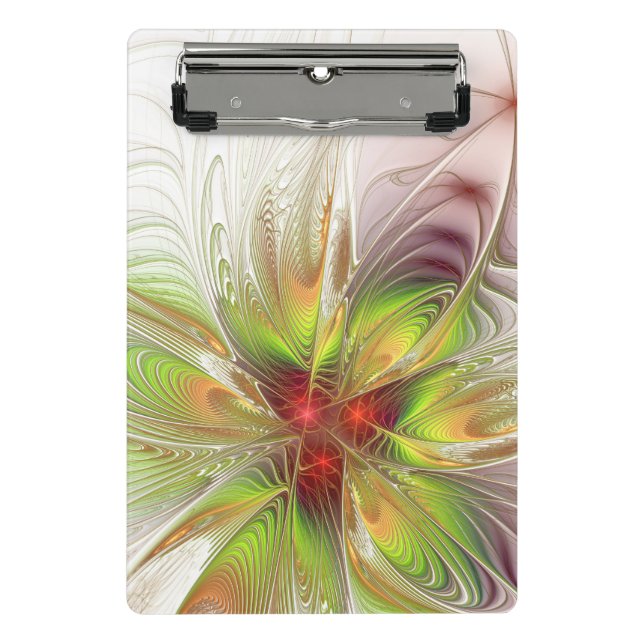 Mini Prancheta Flores de fantasia fractal suaves e tenra (Frente)