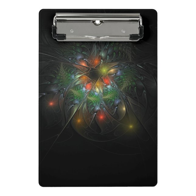 Mini Prancheta Flores de fantasia fractal suaves e tenra (Frente)