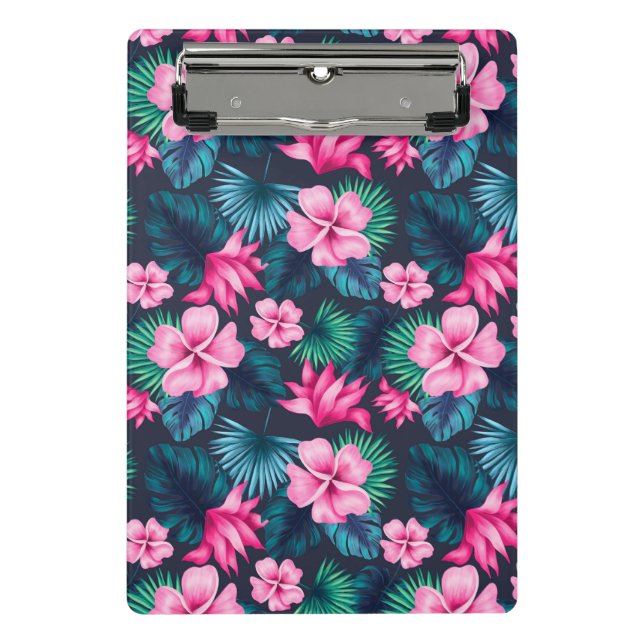 Mini Prancheta Flores Rosa com Folhas Verdes - 79066 (Frente)