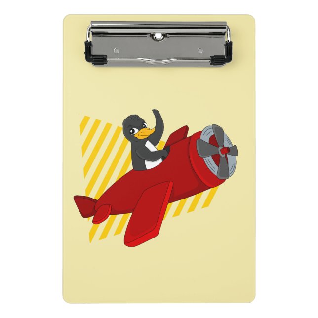 Mini Prancheta Flying penguin cartoon mini clipboard (Frente)