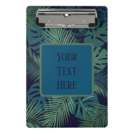 Mini Prancheta folha de palmeira tropical-escura moderna, folhas 