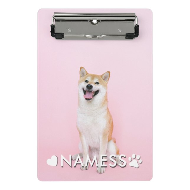 Mini Prancheta Foto Personalizada Com O Nome Do Seu Cachorro (Frente)