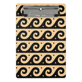 Mini Prancheta Fret Grego, Padrão de Onda Mediterrânica, Castanho