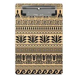 Mini Prancheta Frete Grego, Padrão Mediterrânico, Castanho