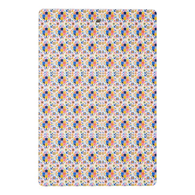 Mini Prancheta Front and back view of a clipboard with a vibrant (Verso)