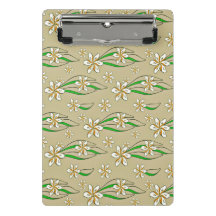 Fundo branco monograma floral bege