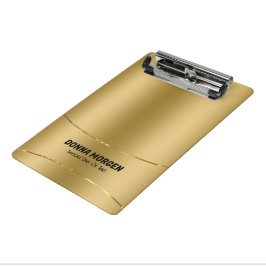 Mini Prancheta Fundo metálico de ouro e estrutura de banda