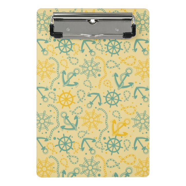 Mini Prancheta Fundo retro com âncora, cordas (Frente)