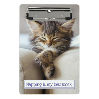 Mini Prancheta Gatinho dormindo