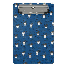 Mini Prancheta Gatinhos e impressões de pata em ceruliano escuro