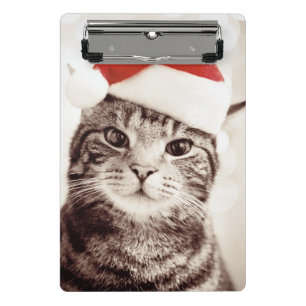 Mini Prancheta Gato de gato malhado doméstico que veste o chapé