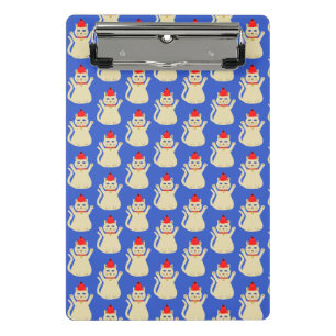 Mini Prancheta Gato de Natal Bonito, Padrão