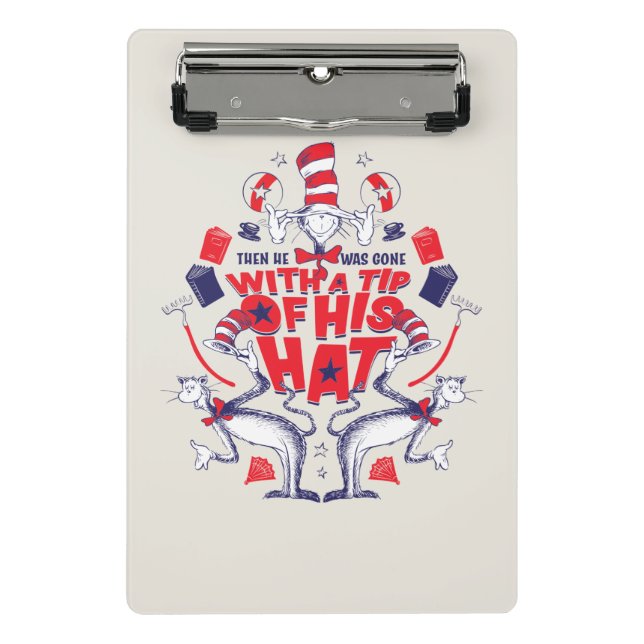 Mini Prancheta Gato no Chapéu| Ele Se Foi Com Uma Ponta De Seu Ch (Frente)