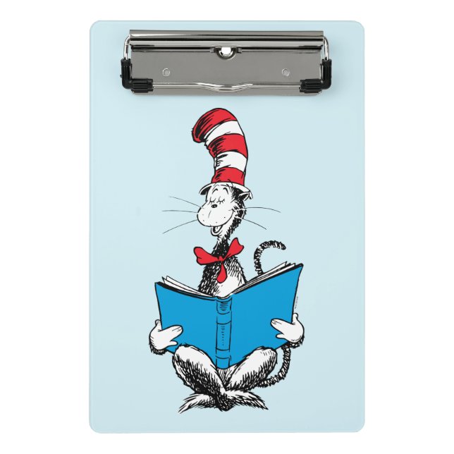 Mini Prancheta Gato no Chapéu Lendo (Frente)