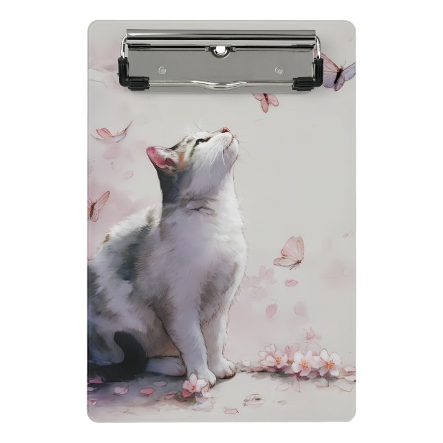 Mini Prancheta Gato Tabby Enfeitiçado em uma Tempestade de Flor d (Frente)