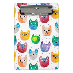Mini Prancheta Gatos com aquarelas e amigos