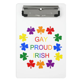 Mini Prancheta Gay Orgulho dos Shamrocks LGBT Irlandeses LGBT