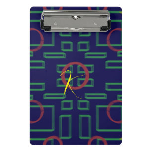 Mini Prancheta Geométrico Azul