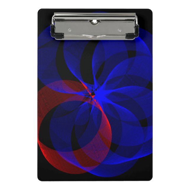 Mini Prancheta Geométrico de Ênfase Azul Girante (Frente)