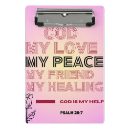 Mini Prancheta God, My Love & Help Psalm 28:7