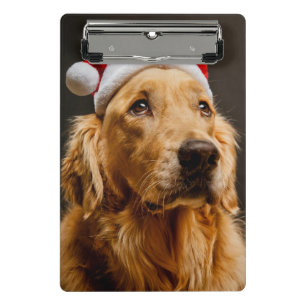Mini Prancheta Golden retriever que levanta para seu Natal