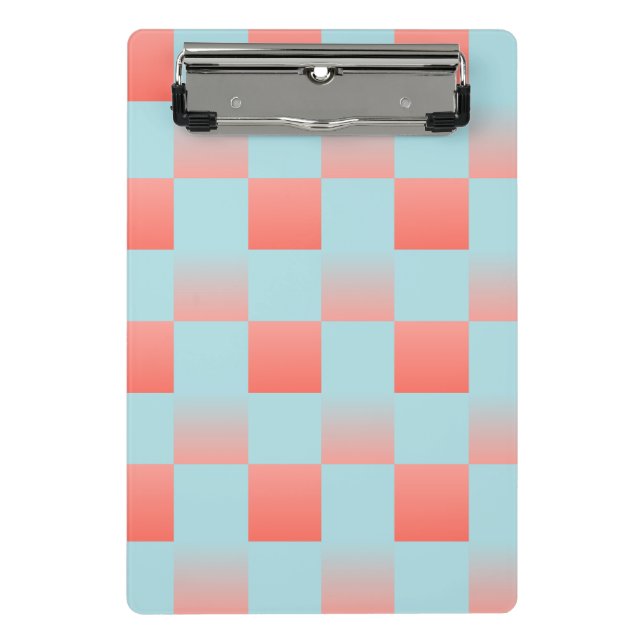 Mini Prancheta gradiente com gradiente de verificação na moda, pó (Frente)