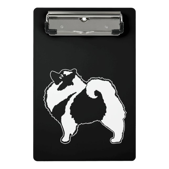 Mini Prancheta Gráficos Keeshond - Arte de Cachorro Original (Frente)