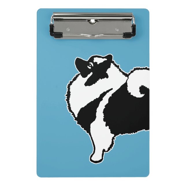 Mini Prancheta Gráficos Keeshond - Arte de Cachorro Original (Frente)
