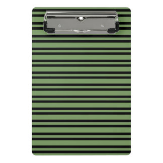 Mini Prancheta Green Black Stripes Pattern