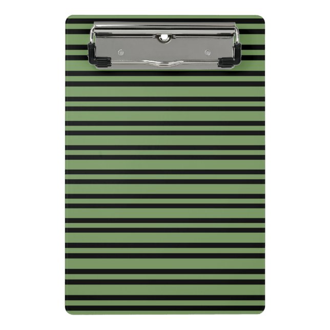 Mini Prancheta Green Black Stripes Pattern (Frente)