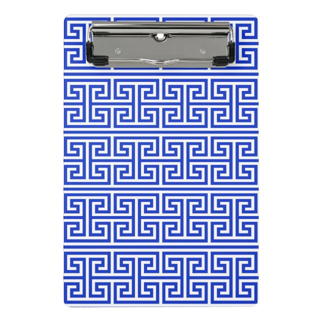 Mini Prancheta Grego Meander Key Square H Patterno Blue (Frente)
