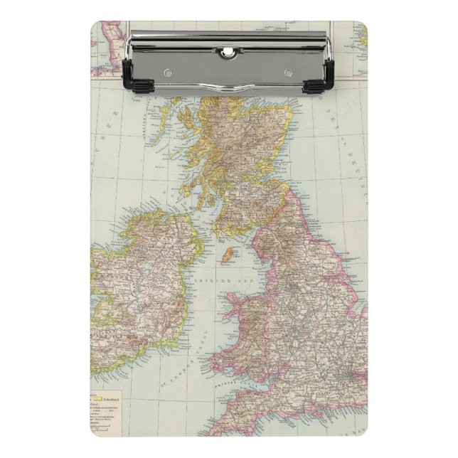 Mini Prancheta Grossbritannien, Irland - mapa de Reino Unido, (Frente)